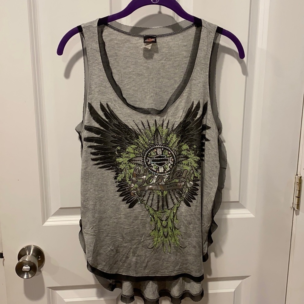 Harley Davidson Graphic Tank EUC Large